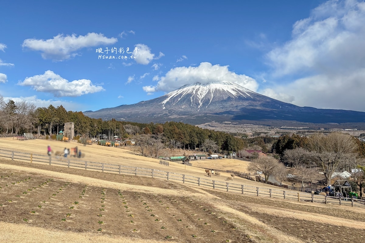 ｜日本河口湖親子景點｜馬飼野牧場♥欣賞富士山的絕佳景點/河口湖自由行/天空盪鞦韆/兒童遊戲場