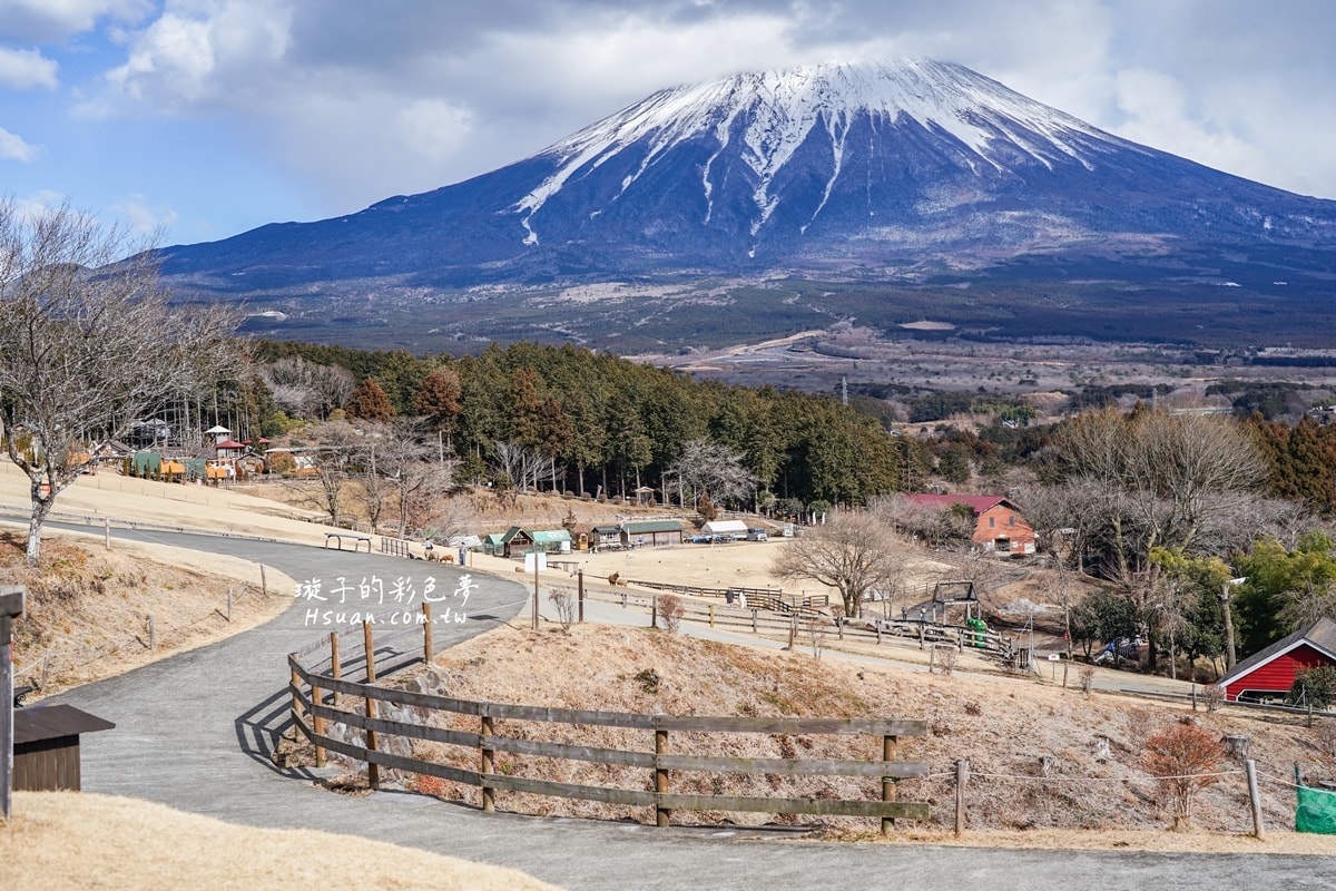 ｜日本河口湖親子景點｜馬飼野牧場♥欣賞富士山的絕佳景點/河口湖自由行/天空盪鞦韆/兒童遊戲場