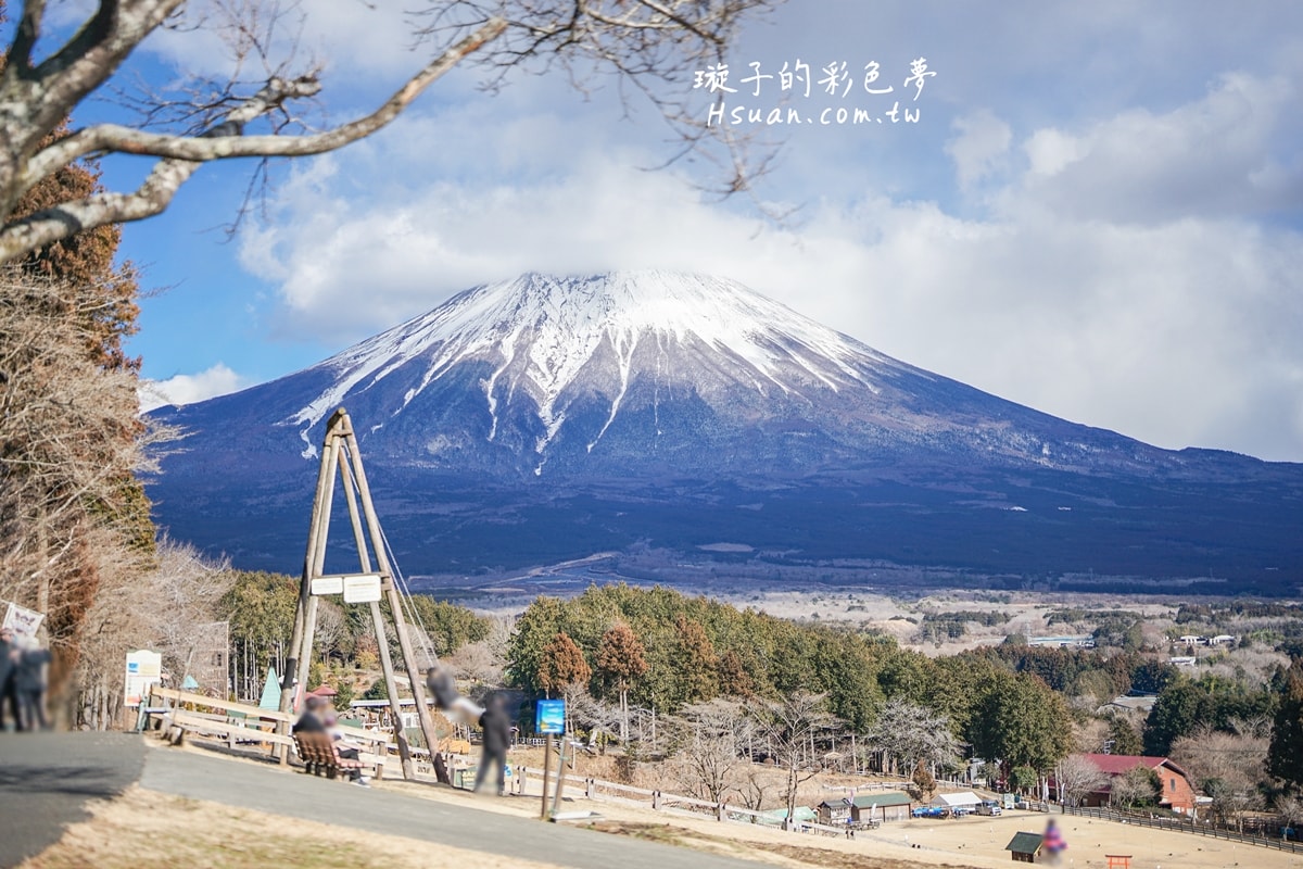 ｜日本河口湖親子景點｜馬飼野牧場♥欣賞富士山的絕佳景點/河口湖自由行/天空盪鞦韆/兒童遊戲場